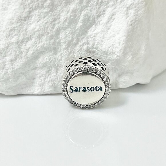 Pandora Sarasota, Florida Exclusive Bead Charm S925 Silver Charm - Picture 2 of 3